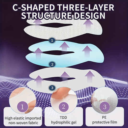 ILISYA C Circulating Eye Mask - 5 Pairs, Moisturizing and Firm, Suitable for a Variety of Skin Types, Containing Niacinamide and Hyaluronic Acid, Moisturizing Eye Skin, Eye Care, Make Skin Smooth and Tender