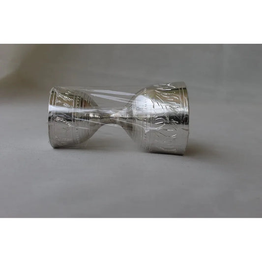 Brass Jigger Peg Measure Chromium Coated Capacity-60 Ml (2 OZ) and 30 ML (1 OZ) Double Sided Peg Measure Embossed