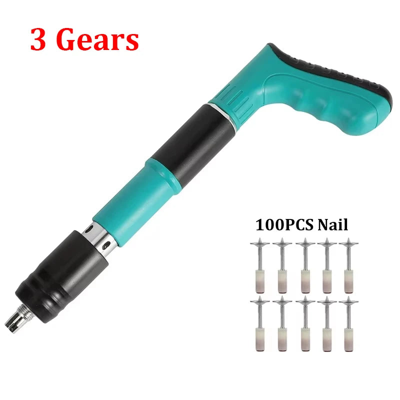 Manual Nail Gun Portable Steel Rivet Tool 5 Speed Adjustable Air Nailer Concrete Wall Anchor Line Slotting cell faster Tool
