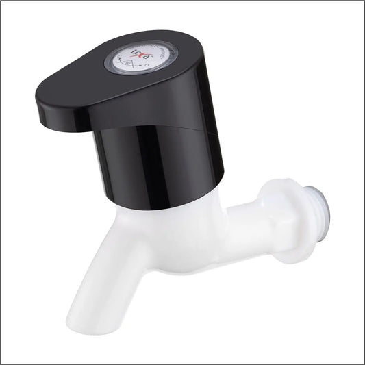 LEXA Best Quality Quarter Turn PP High Grade Virgin Quality Plastic Wall-mounted Modern 15cm Short Body Bip Cock Bathroom Garden