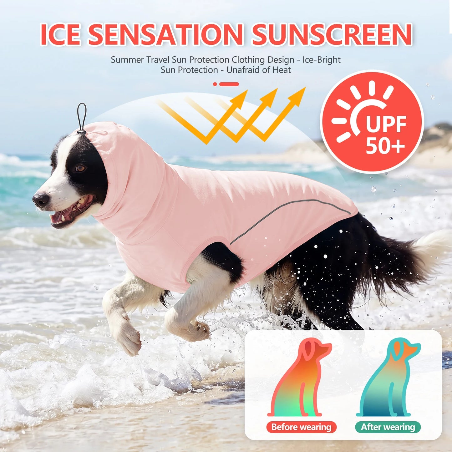 Dog Shirt,Cooling Vest Lightweight Breathable,Dog T-Shirts All-Season UV Protection Pet Clothes Quick Dry Soft Stretchy Shirt