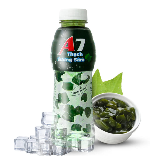 Green Grass Jelly Drink Hot-selling Green Tea Jelly Topping Bubble Milk Tea tray 24 bottles Refresh Green Grass Jelly Soft Drink