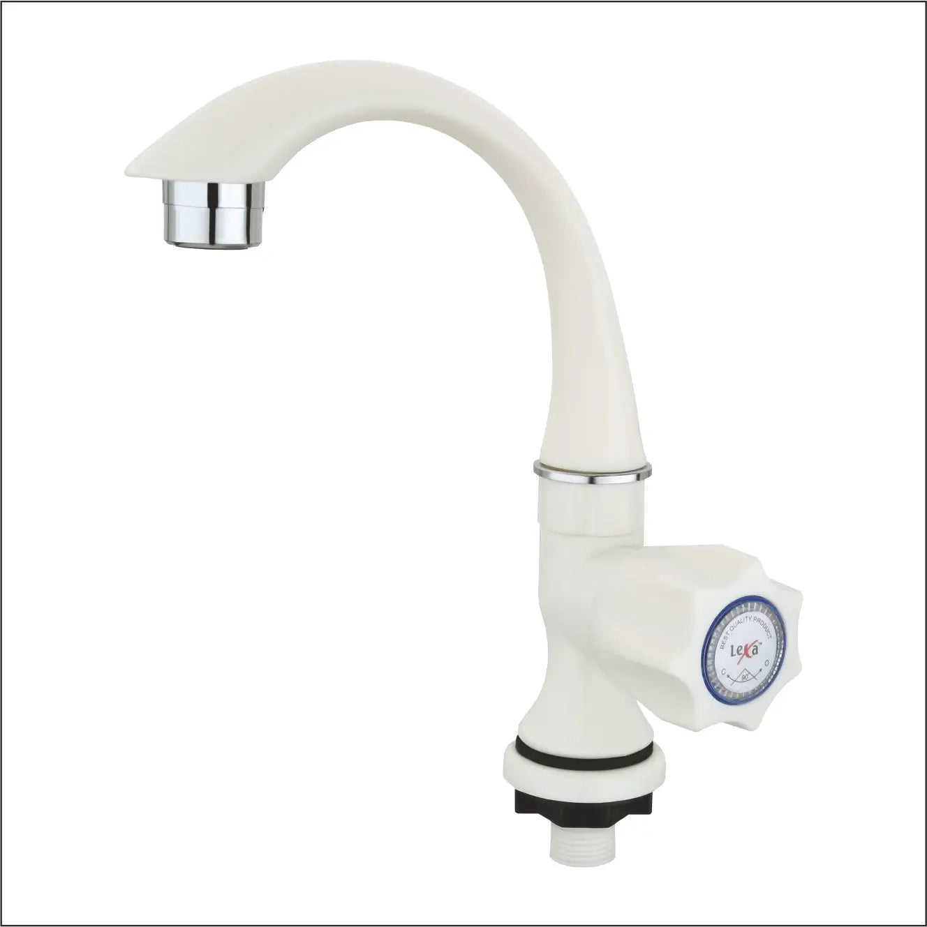 High Quality Quarter Turn PP Plastic Water Tap Virgin Quality Swan Cock for Bathroom Outdoor Household Basin Washing Machine
