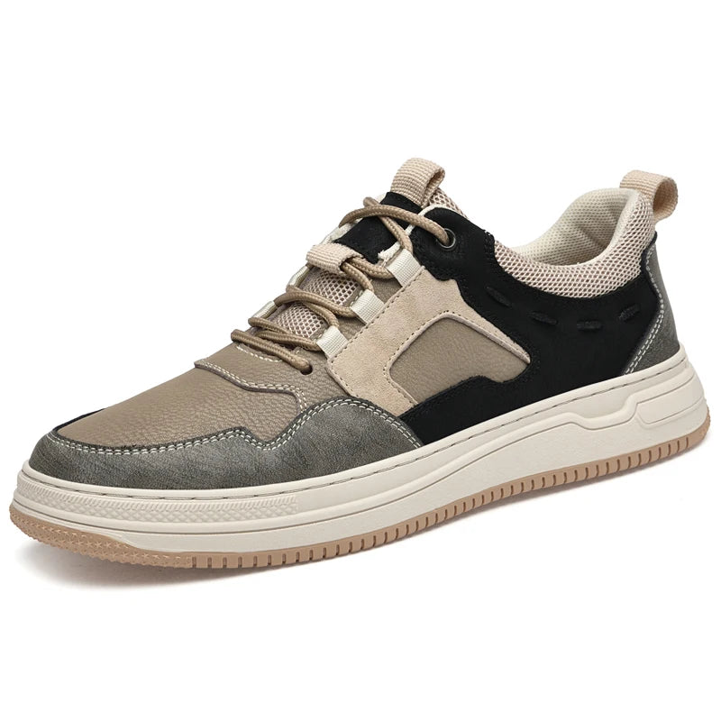 Men's Skateboarding Shoes Sneakers Skate Shoes Leather Sport Low-top Lace up Flats Retro Casual Leisure Spring Autumn Fashion