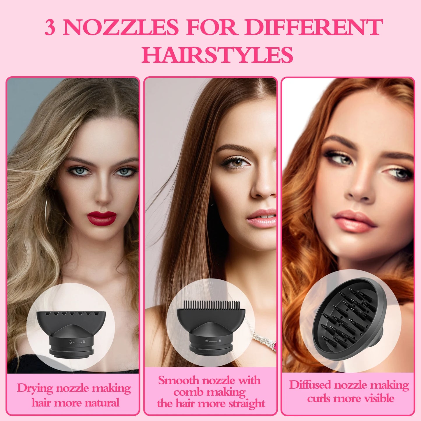 Wholesale Professional Salon Household Negative Ionic Hair Dryer 2000W AC Motor Hot Cool Hair Dryer With Diffuser