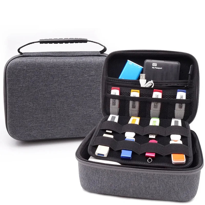 GHKJOK 3.5 inch Large HDD USB Flash Drive external hard disk case Cable Organizer Bag Carry Case usb flash disk GH1603