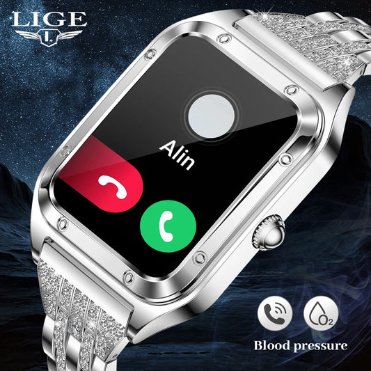 LIGE BW0544 Smart Watch for Women Make Answer Call Fitness Tracker Heart Rate SpO2 Monitor Smartwatch for Android Phones iPhone