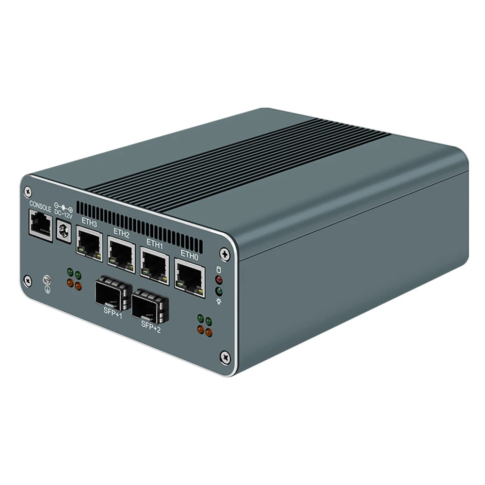 Mini PC Firewall Router i5-1250P/i3-1215U/8505 8x2.5G LAN 2x10G SFP+ Dual SATA Proxmox/PFSense/OPNsense Home Server