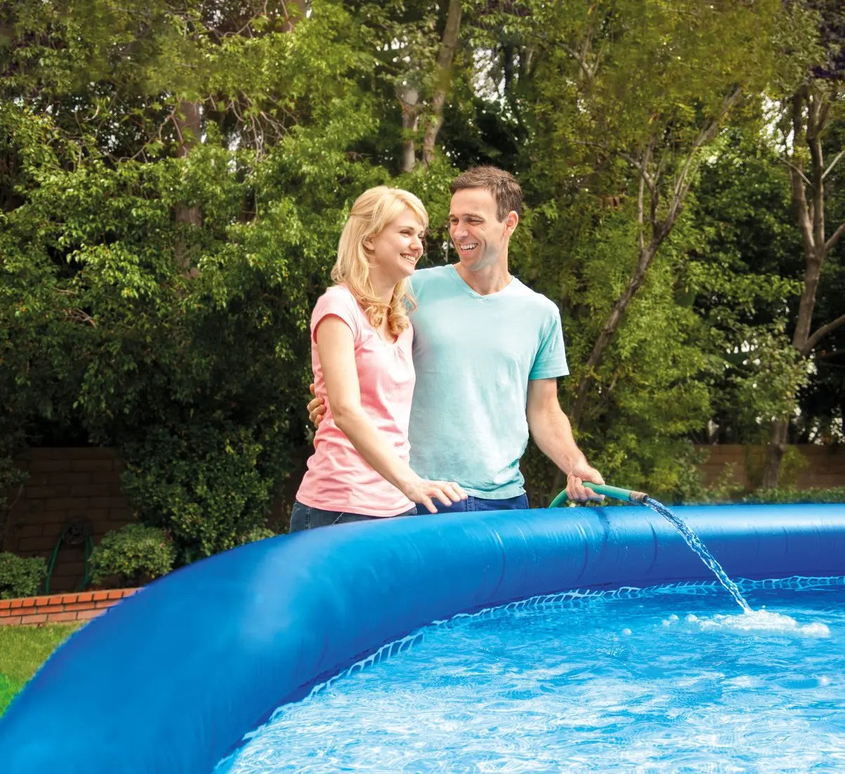 Intex 28120 Above Ground Pool Easy Set Inflatable Swimming Pool with Round Bracket for Adults and Children PVC Material