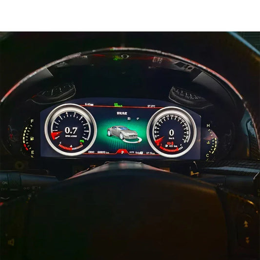 12.3 Inch Digital Cluster for Maserati GTGC 2007-2017 Full LCD Car Dashboard Instrument Panel Speed Meter LCD Multimedia Player