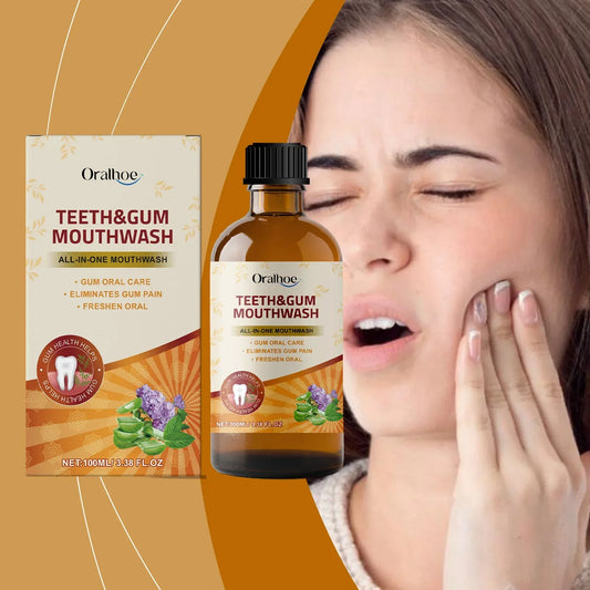 Oralhoe Cool Mint Herbal Mouthwash with Fresh Breath & Refreshing Effects Daily Care Mouthwash for Gently Cleaning Teeth Odor