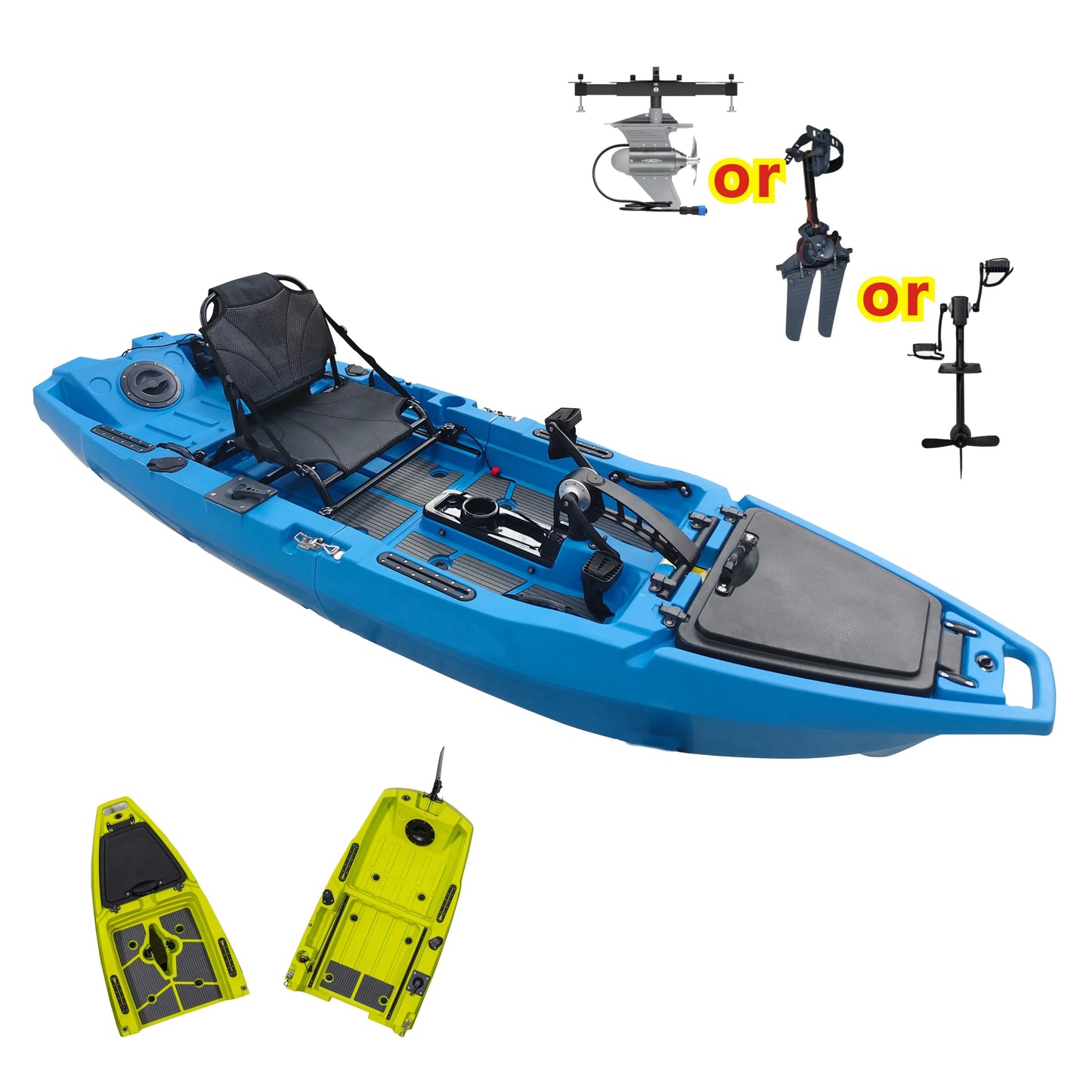 Itoo 10ft LLDPE Pedal Kayak with Flipper Design GPS Navigation 3-Year Warranty for 1 Person Eco-Friendly Fishing