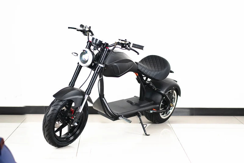Wide Fat Tire Off Road E Scooter Adult Electric Motorcycle Hydraulic Front Fork Dual Brake Outdoor Travel Mobility Moped