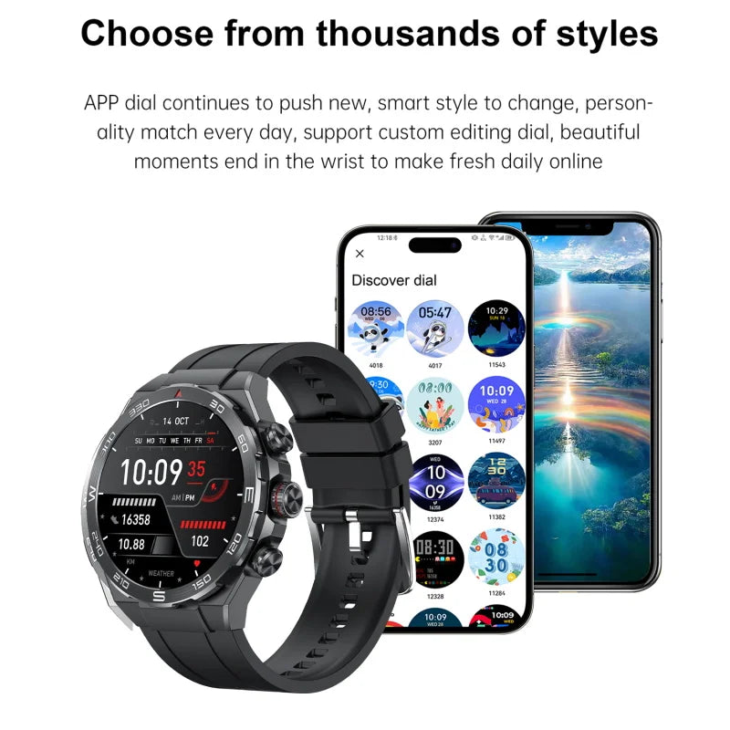 US STOCK Fitness Smartwatch Works With iPhone & Android Blood Pressure Oxygen Heart Rate Sleep Monitor Thermometer Syncs Via App