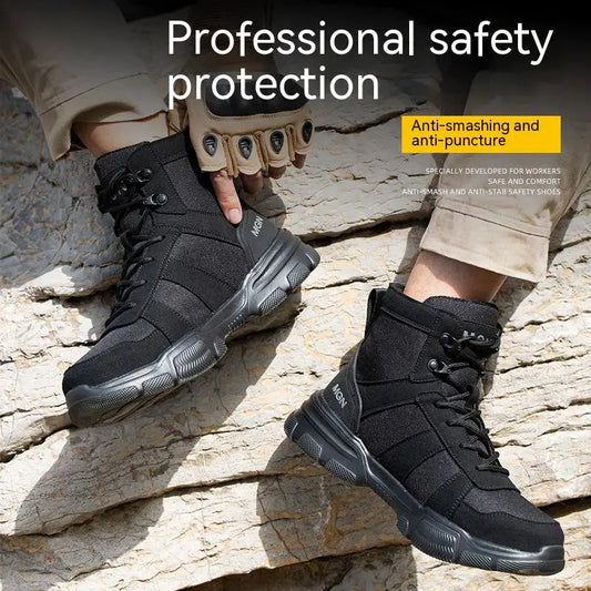 Diansen 211 Men's 48 Plus Size Anti-Puncture Security Boots & Work Safety Sneakers with Steel Toe Work Boots