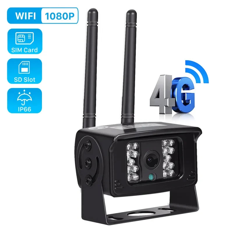 2MP 4G Wireless P2P Ip Security Outdoor Indoor Camera Support TF Card 4G SIM Card Night Vision Bus Taxi Excavator Camera
