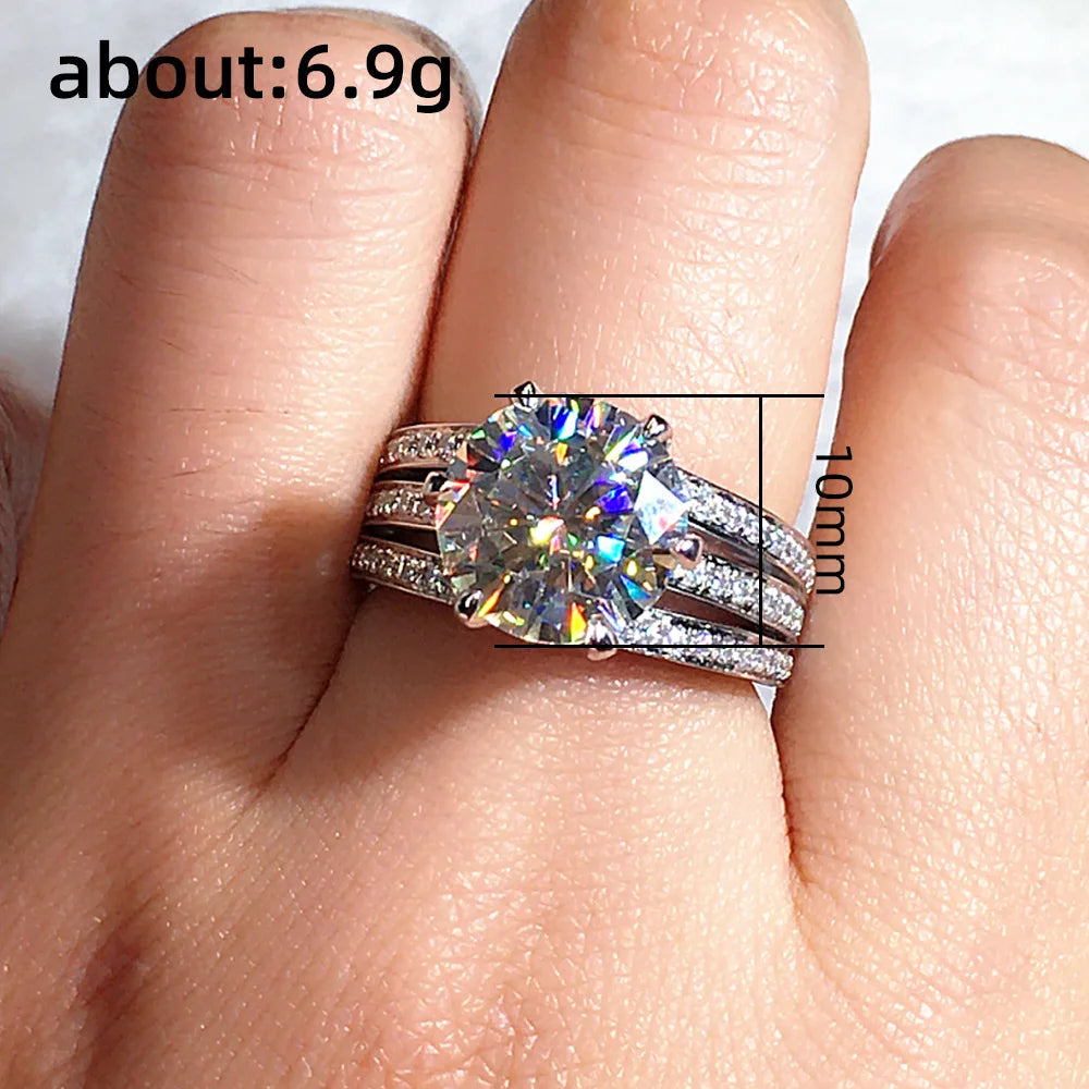 F1801 Women's White Gold Diamond Ring Oval Cut Lab Grown Diamond Engagement Ring D Color Side Stones