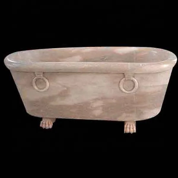 Italy Carrara Hotel Quality Freestanding Marble Bathtub Best Traditional Design for Soaking Cultured Marble Bathtub