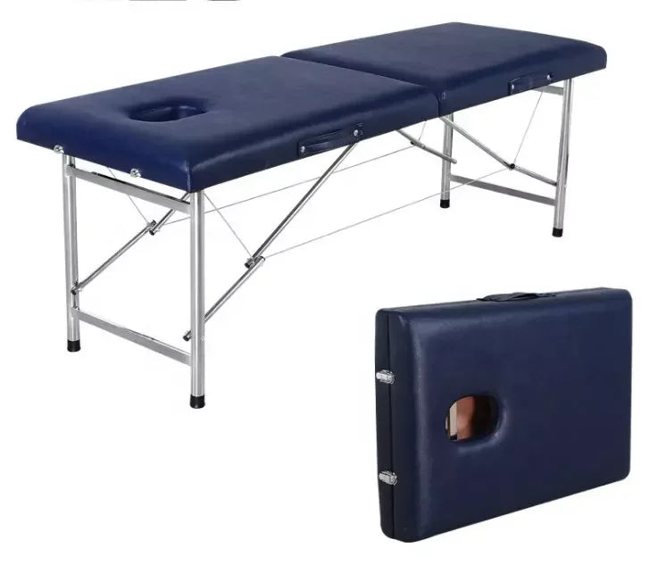 High Quality Portable Collapsible Spa Moxibustion Bed Massage Table Modern Design for Beauty & Tattoo Hot Sale Metal Material