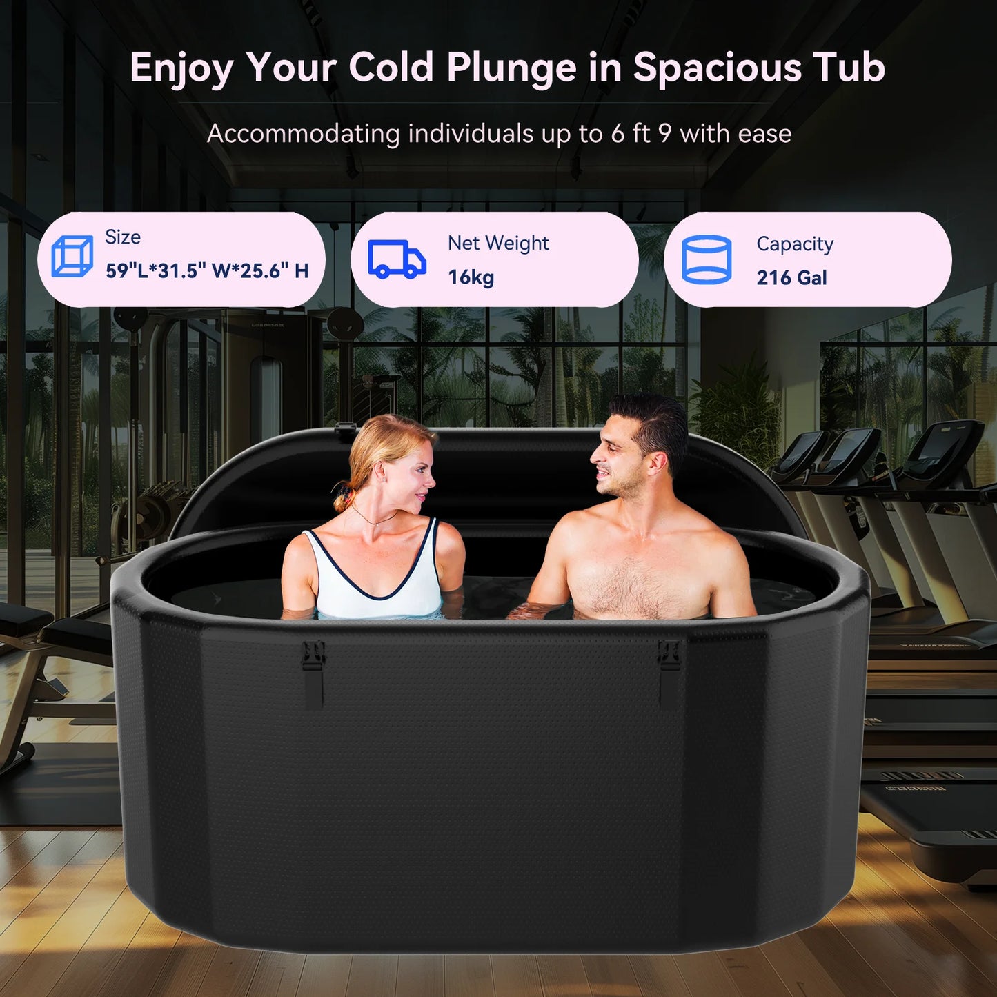 High-Efficiency Small Cold Plunge Tubs Recovery Barrel Recovery Bath Inflatable Baths Ice Bath Pod Ice Bathtub