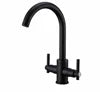 Luxury Chrome Deck Mount Kitchen Faucet - High Quality Dual Handle Pure Water Sink Tap