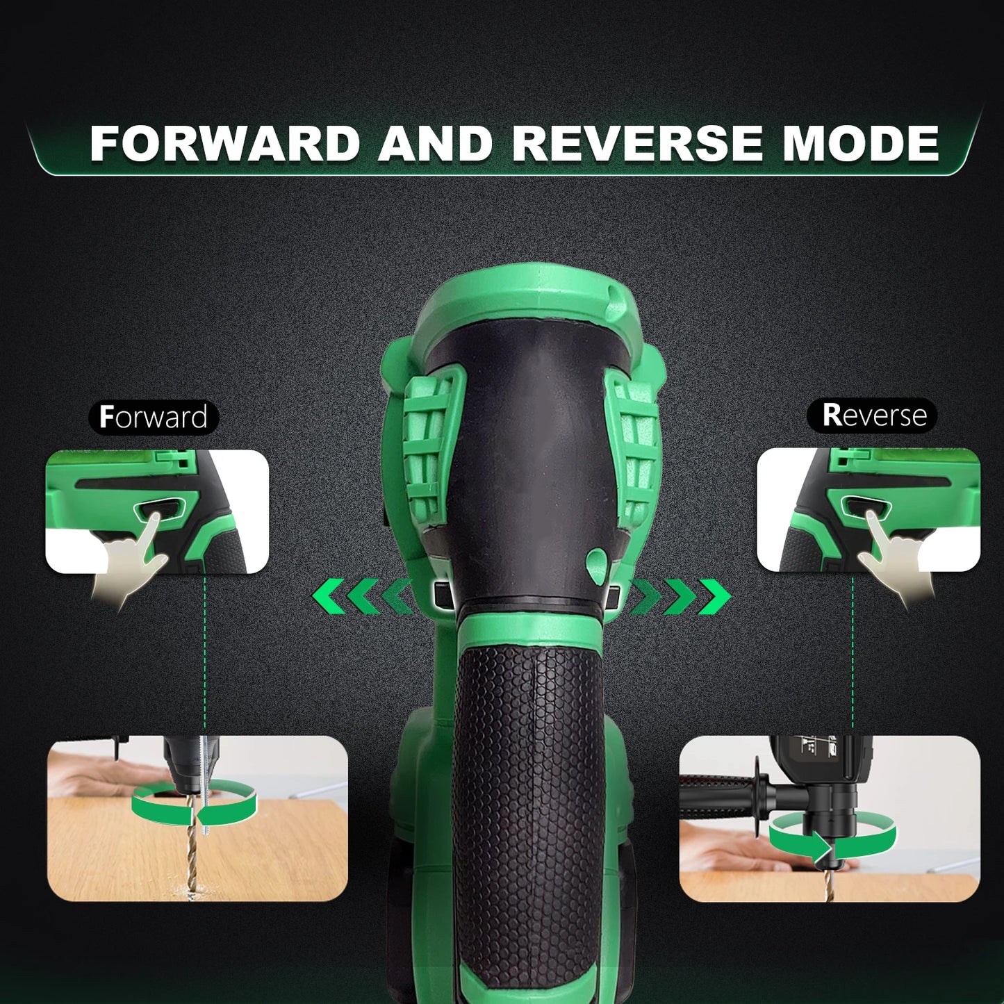 Local US Warehouse 20V Cordless Rotary Hammer Drill Electric with SDS Plus Bit DIY Demolition Drilling Battery Powered