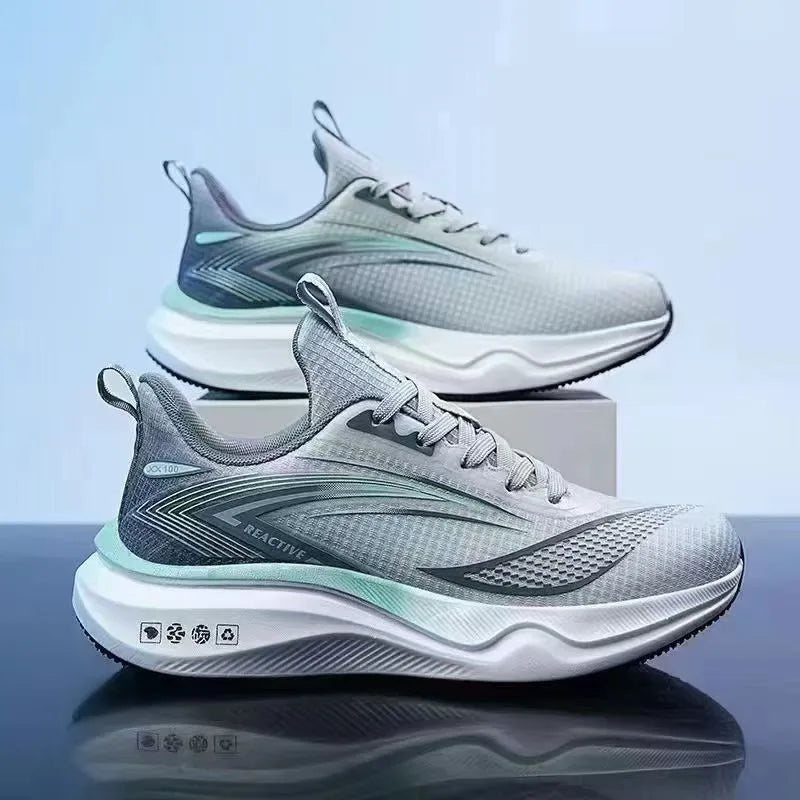 New Men's Breathable Mesh Sports Shoes Thick Sole Sports Shoes Men's Casual Running Shoes