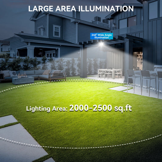 US Stock 3-Side Solar Flood Light Outdoor IP65 Motion Sensor Remote Control 150 LED High Brightness Garden Security Light