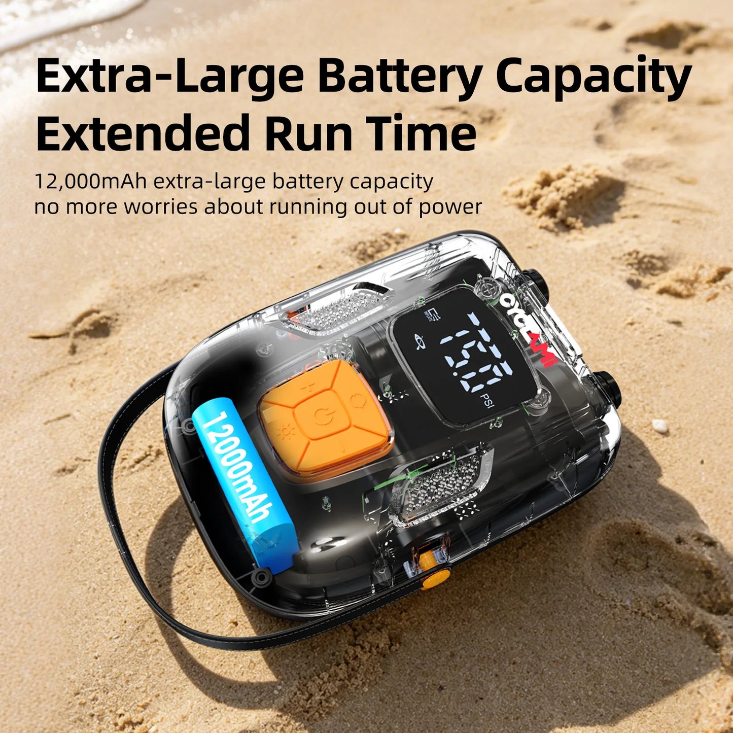 CYCLAMI 20PSI Outdoor Electric Inflation Pump Wireless Air Inflator for Inflatable SUP Stand up Paddle Board Tire Plate Boat