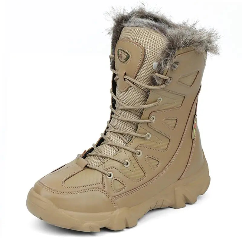 Winter Waterproof Men Boots Plush Super Warm Snow Boots Men Sneakers Ankle Boots Outdoor Men's Desert Boots Botas Hombre