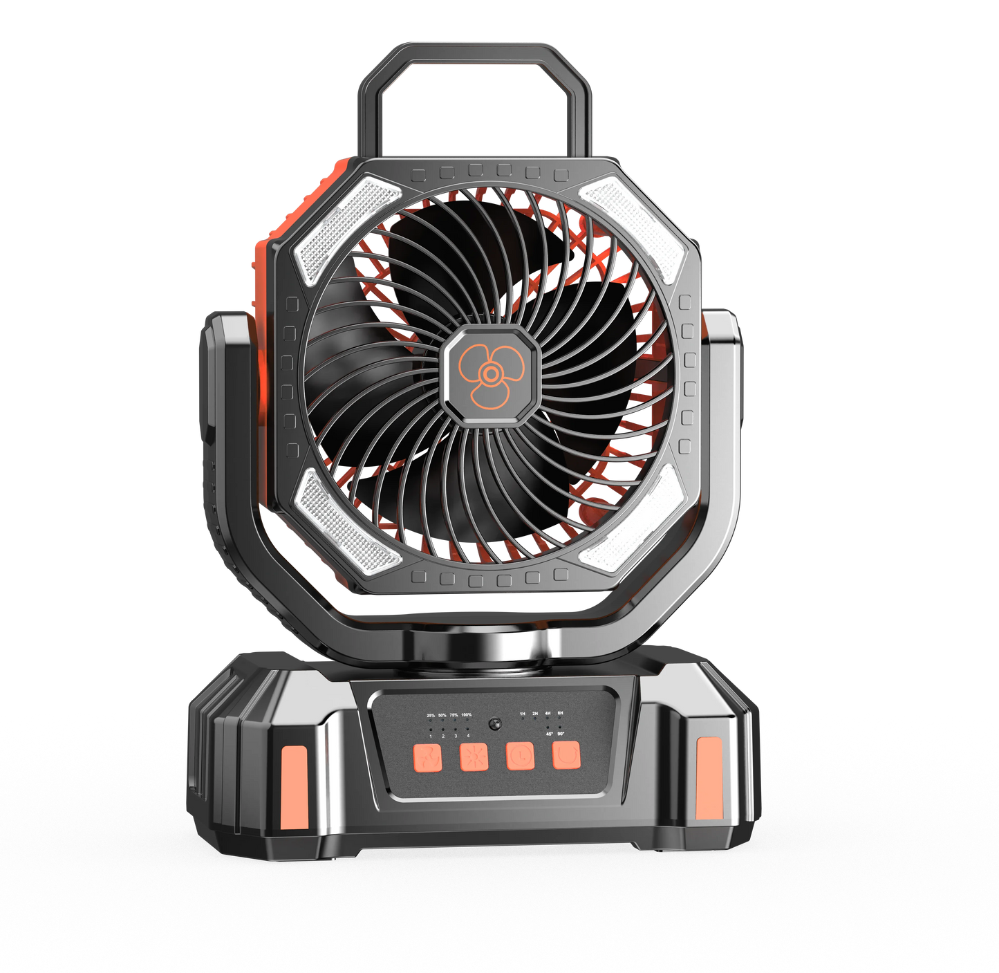 Trending 2026 20000mAh Portable Rechargeable Camping Fan F6 4 Speed Ventilador Solar Recargable Table Fan with Light