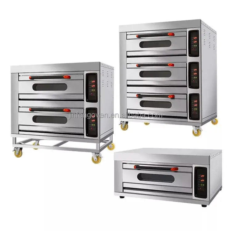 Commercial 2-Deck 4-Tray Pizza Bread Baking Oven for Bakery Restaurants Electric Bread Oven