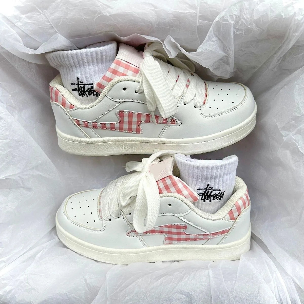 Ins Trendy Niche Versatile Board Shoes Women 2026 Spring Autumn Thick Sole Breathable Casual Bread White Shoes