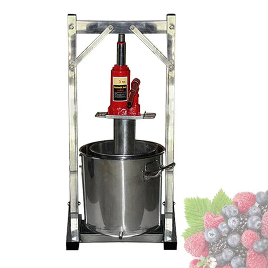 36L Capacity Commercial Fruit Juice Cold Press Juicing Machine Stainless Steel With Jack Manual Grape Pulp Juicer Machine