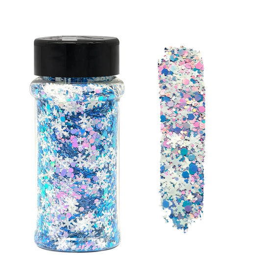 2 oz Hexagon Large Chunky Glitter Set Snowball Cosmetics Make up Nail Crafts Shaker Bottle Free Shipping US Stock by PDG ibma