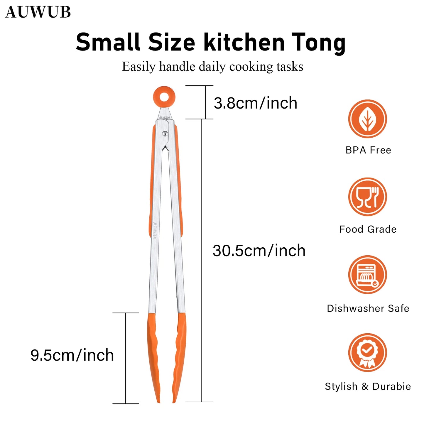 12 Inch Heat-Resistant BBQ Silicone Food Clip Grilling Locking Metal Silicone Foods Tong Kitchen Ergonomic Grip Tongs