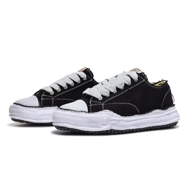 Men's Designer Canvas Shoes MMY Low-top Dissolve Sole Casual Sneakers Unisex Black Designer Shoe Luxury Men