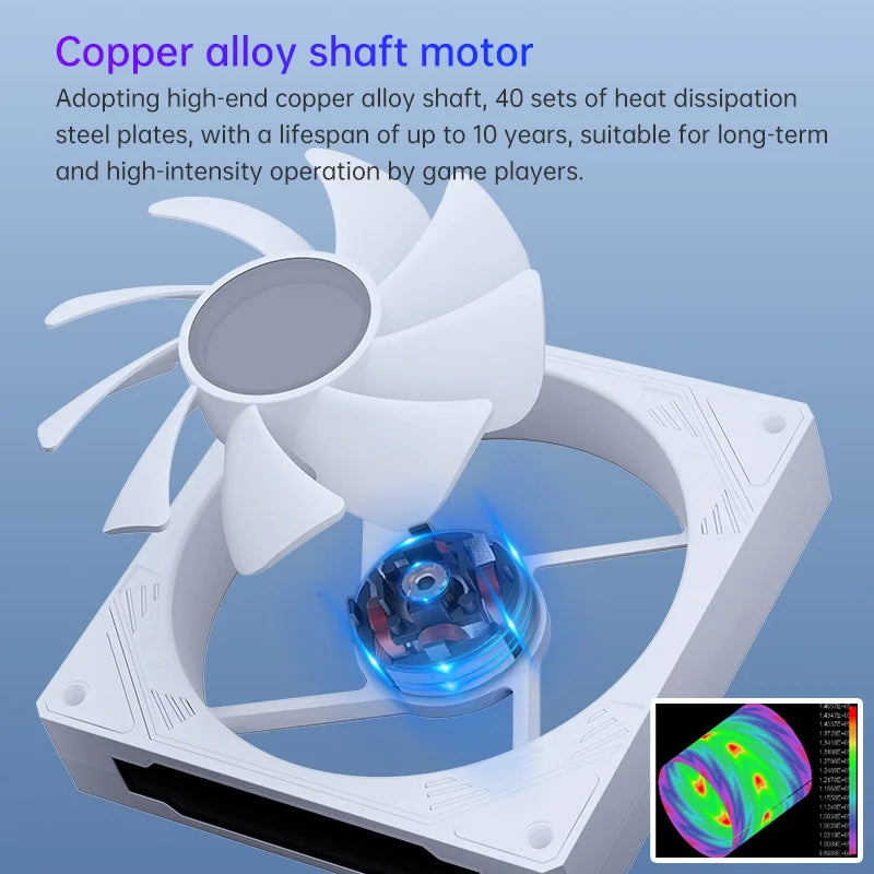 SNOWMAN ARGB Cooling Fan Desktop PC Cabinet Cooling Fan High Air Flow PWM 4 Pin ARGB PC Fan Cooler