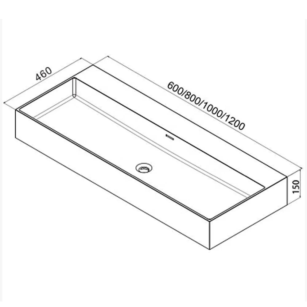 Cpingao New Design High Quality White Solid Surface Hand Wall Hung Wash Basin for Home Hotel
