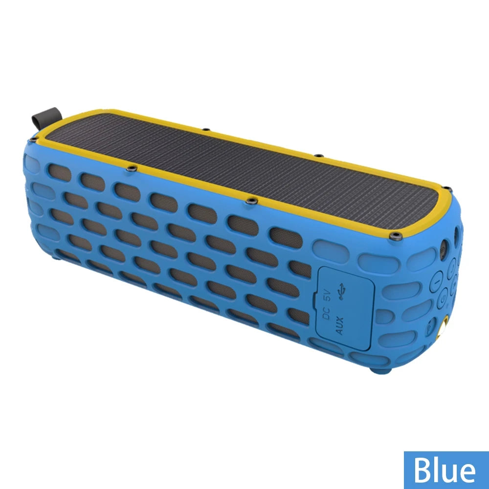 2024 New Ready for Ship Solar Power Portable Blue Tooth Speaker with Dust-proof Anti-drop Shell Support Hands-free Calling Loud