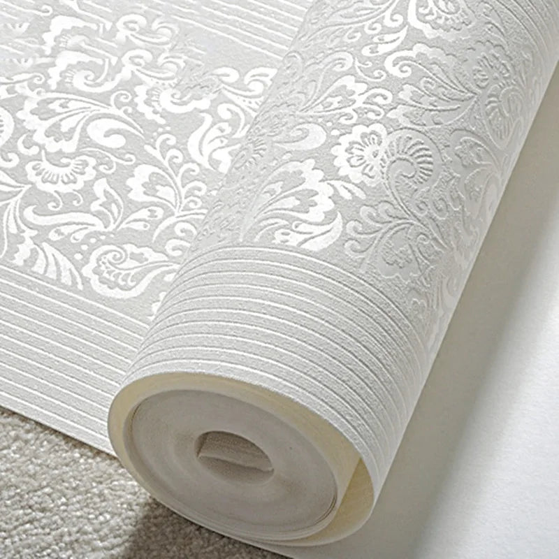 Champagne European 3D Vertical Stripe Wallpaper Bedroom Living Room Hotel Engineering Modern Simple Wallpaper
