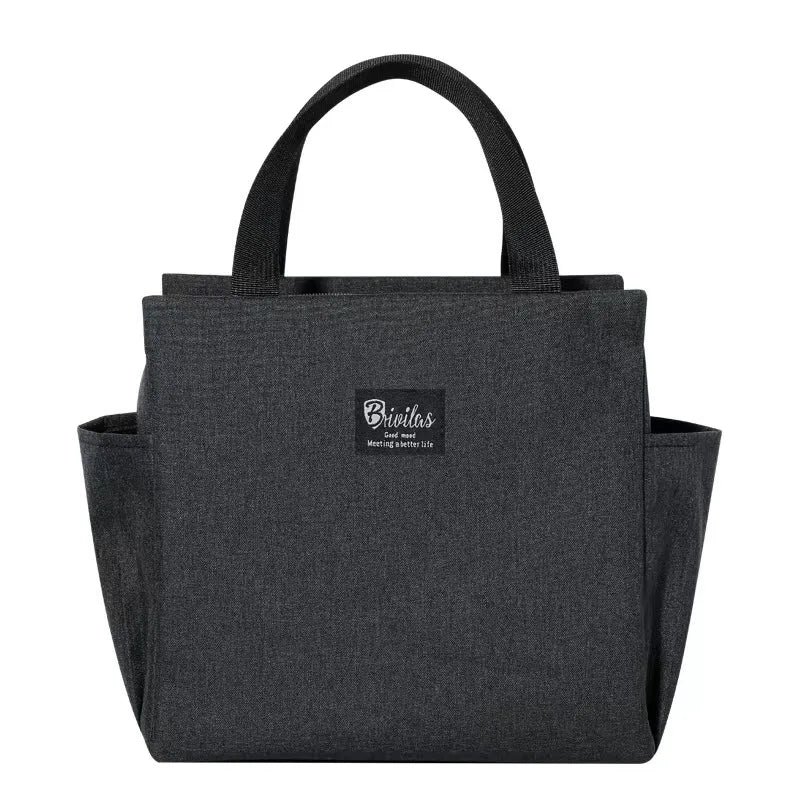 Double Pocket Insulated Bento Portable Cooler Bag Ice Pack Lunch Box Insulation Package Insulated Thermal Food Picnic Bags