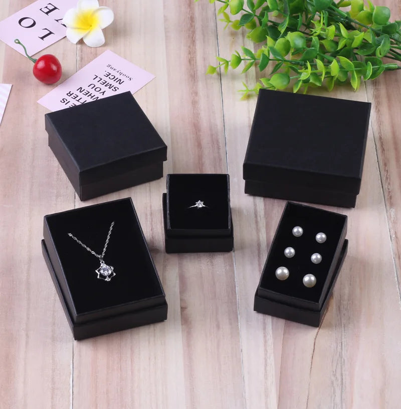 24pcs Square Jewelry Packaging Box 9*7cm Purple paper Necklace Ring Earrings Bracelet Gift Box for Valentine's Day High Quality