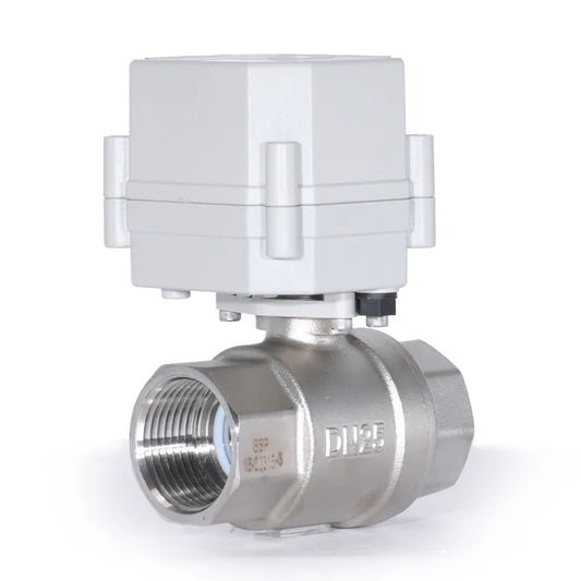 2-Way 1'' DN25 SS304 Electric Proportional Modulating Ball Valve 9-24VDC 4-20mA 0-5V 0-10V Analog Signal by PDG ibma