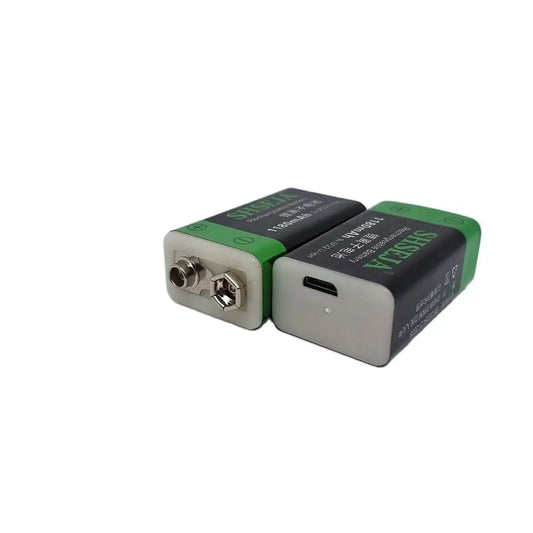 1180MAH 9v usb rechargeable battery lithium 6f22 9V li-ion batteries for multimeter Smoke alarm metal detector etc batteries
