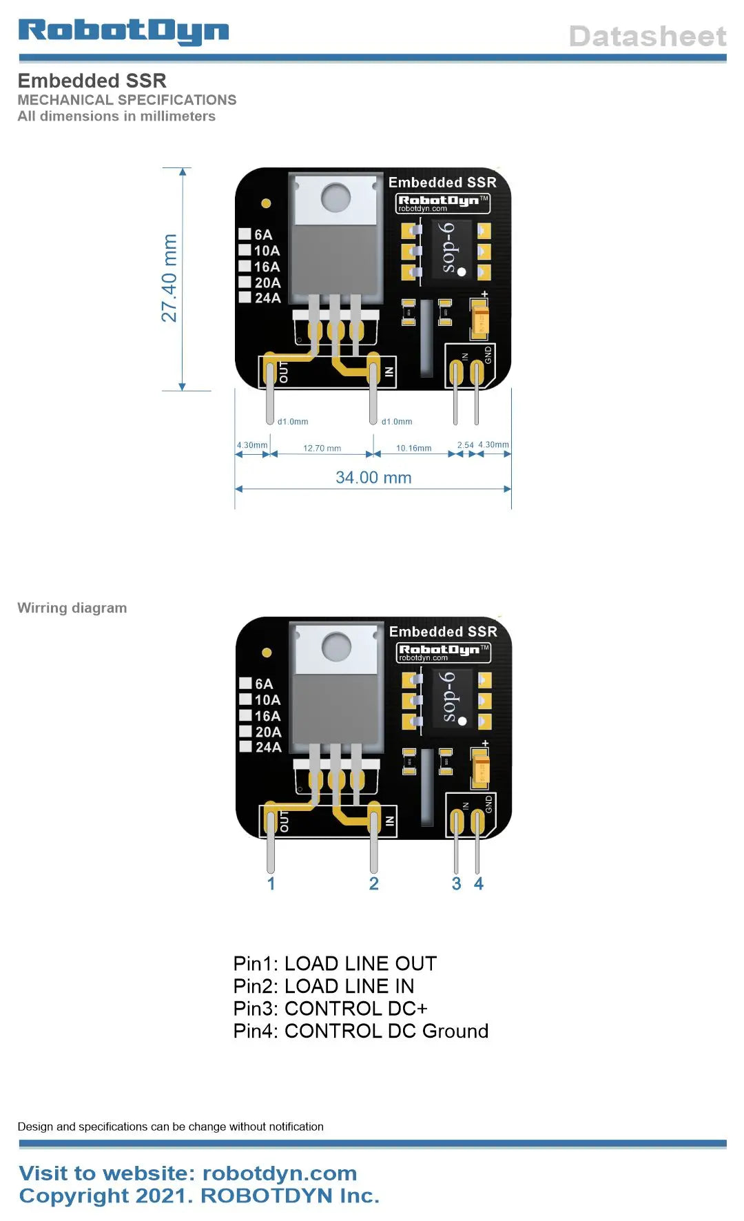 SSR - solid state relay AC Switch for microcontrollers , 3.3V~12V logic, AC 220V/5A (peak 10A)