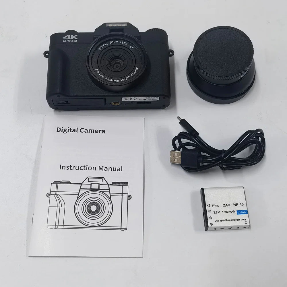 Winait Max 48Mp Photographing Camera With 3.0''Tft Display 16X Digital Zoom Dslr Camera