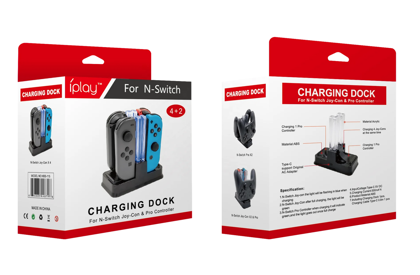 Switch Console Charging Stand Charger Station for Joycon Switch
