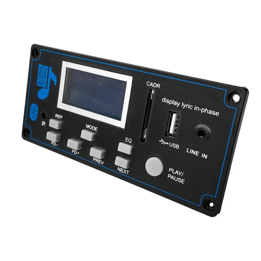 Bluetooth 12V LCD MP3 Decoder Board WAV WMA Decoding MP3 Rec Player Audio Module Support FM Radio AUX USB With Lyrics Display