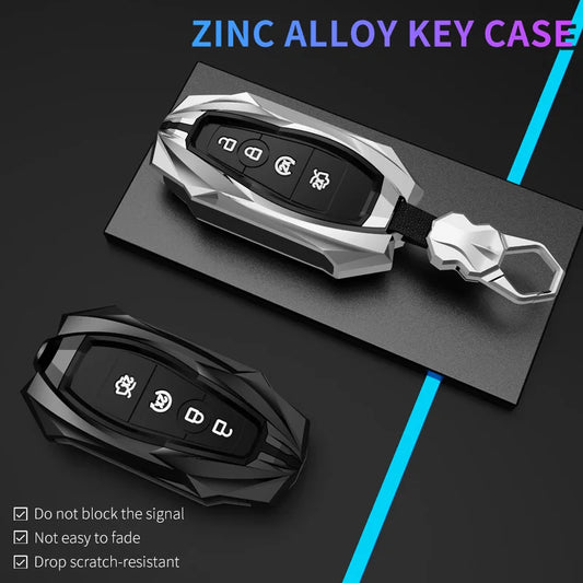 Zinc Alloy Leather Car Smart Key Case Bag High Quality Fit for Ford 2017/2018/2019/2020 F150/Explorer/MustangF55 Key Shell by PDG ibma